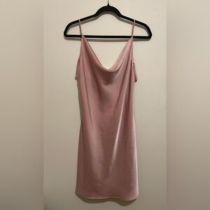 Tru Blu Pink Satin Slip Dress